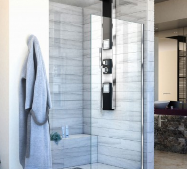 Frameless glass shower doors Image