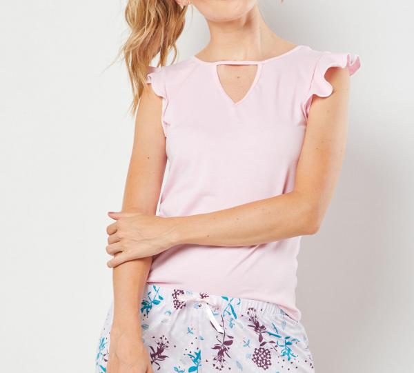 Lady's Pajamas Short, Capri, Pants or nightgown 96% Cotton-4% Spandex Image