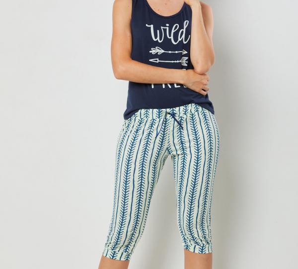 Lady's Pajamas Short, Capri, Pants or nightgown 95% polyester-5% Spandex Image