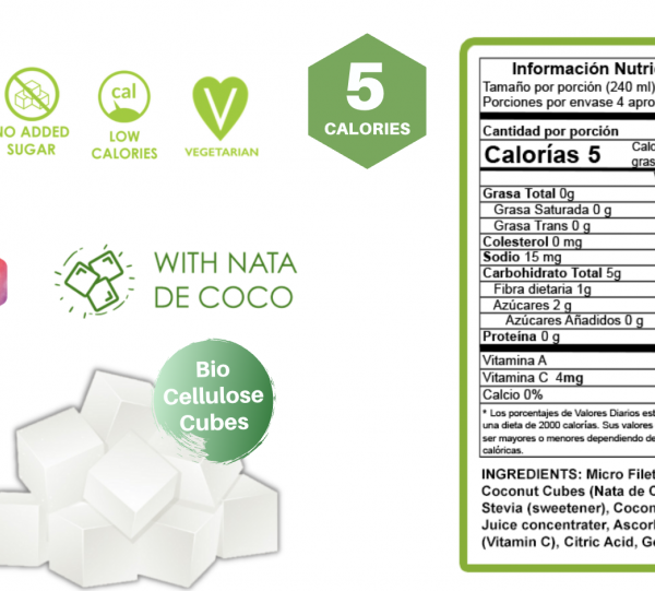 BioKoko - Coconut Lemonade with Coconut Cubes ( Bio NanoCellulose ) 300ML Image