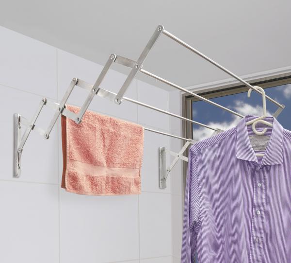 5024 Aluminum 4 tubes expandable wallmounted drying rack Image