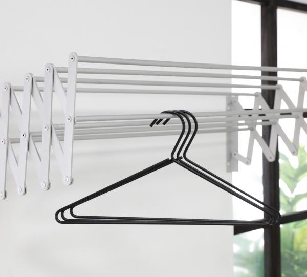 5122 Aluminum 8 tubes expandable wallmounted drying rack Image