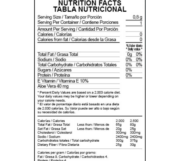 Stevia Endulight® + Aloe Vera . Vitamin E Image