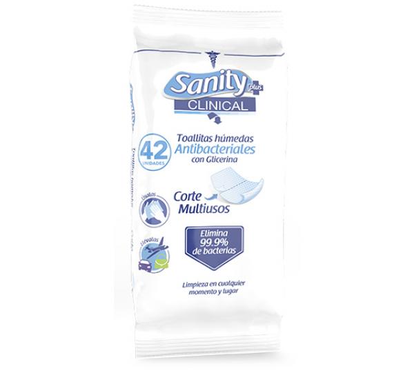 Sanity Clinical Antibacterial wet wipes with Glycerin Image
