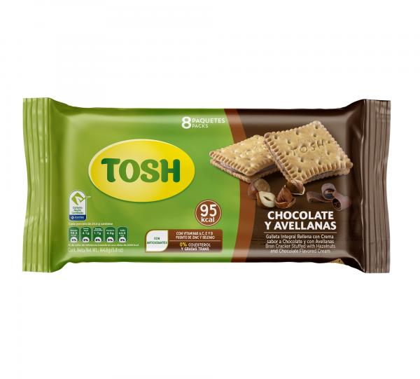 Tosh Chocolate & Hazelnut Bag Cream Cookies 8x2 Image