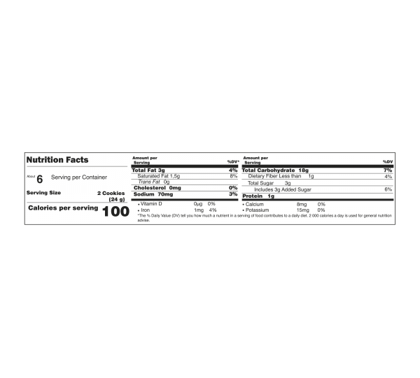 Tosh Vainilla Cream cookies Bag 6x2 Image