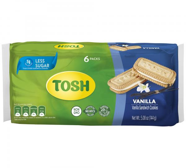 Tosh Vainilla Cream cookies Bag 6x2 Image