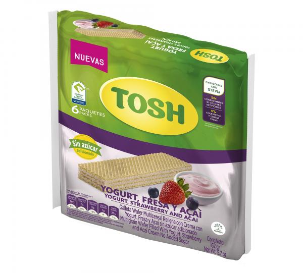 Tosh Strawberry Yogurt Wafer cookies Bag x 6 Image