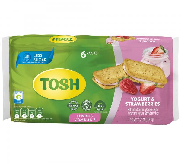 Tosh Yogurt & Strawberries Cream Cookies Bag 6x2 Image