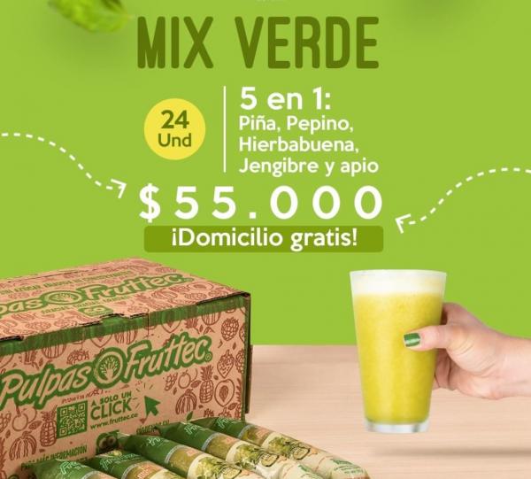 Green frozen fresh fruit pulp Image