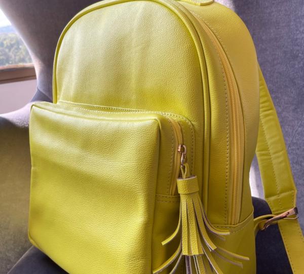 Woman Backpack Electric Yellow Image